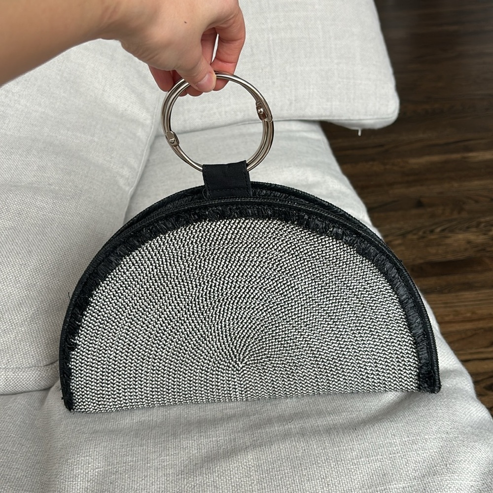 Eugenia Kim Monochrome Half-Moon Clutch